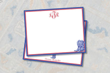 Load image into Gallery viewer, Personalized SMU Thank You Cards - Southern Methodist Stationery Gift Ideas
