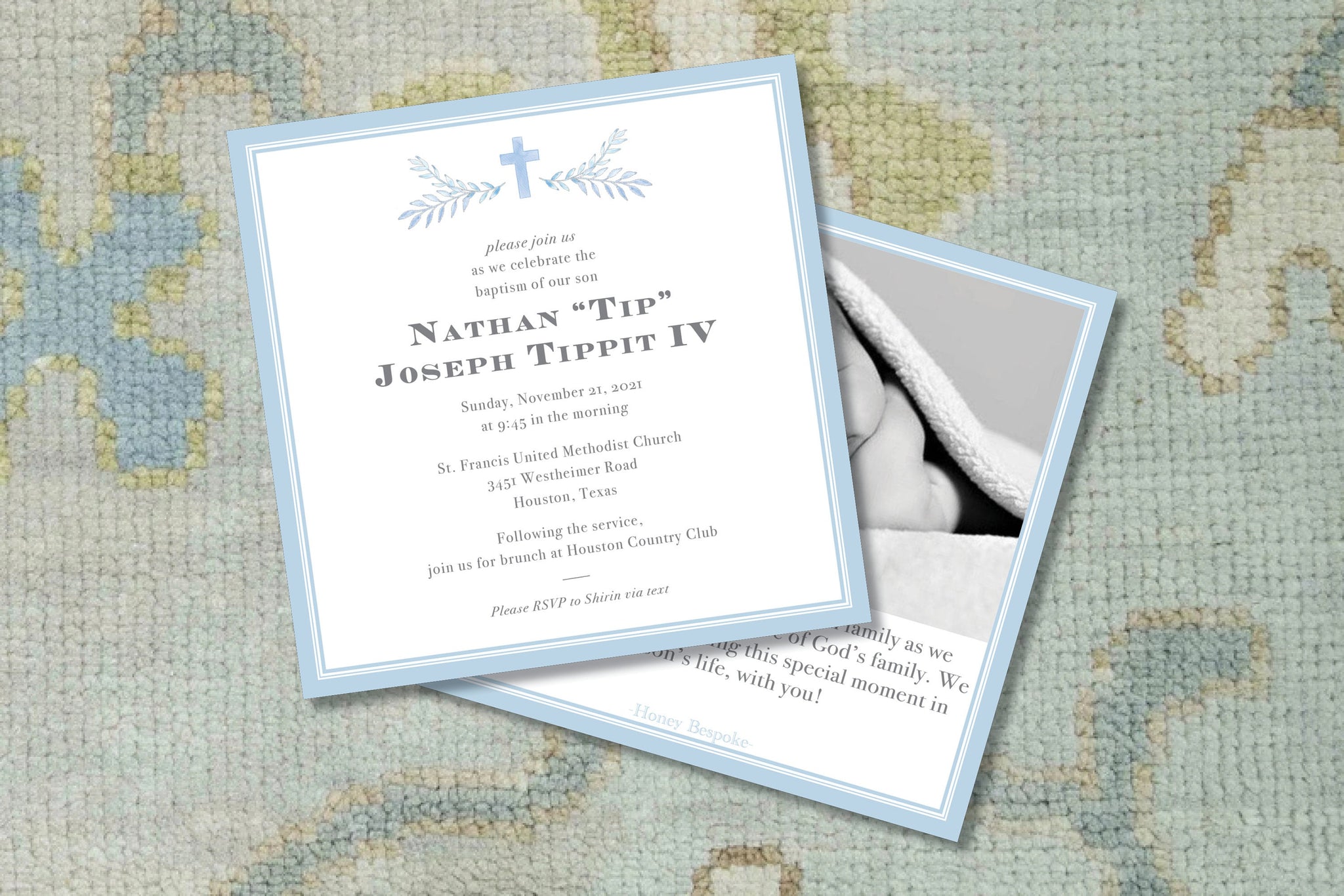 Watercolor Cross Baptism / Dedication outlet Invite Crest