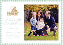 Load image into Gallery viewer, Gingerbread House Christmas Card Green
