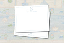 Load image into Gallery viewer, Blue Teddy Bear Baby Stationery
