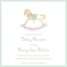 Load image into Gallery viewer, Rocking Horse Baby Shower Invitation
