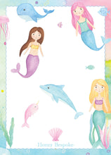 Load image into Gallery viewer, Mermaid Birthday Invitation
