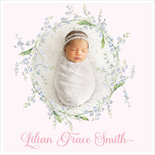 Load image into Gallery viewer, Lily Wreath  Birth Announcement
