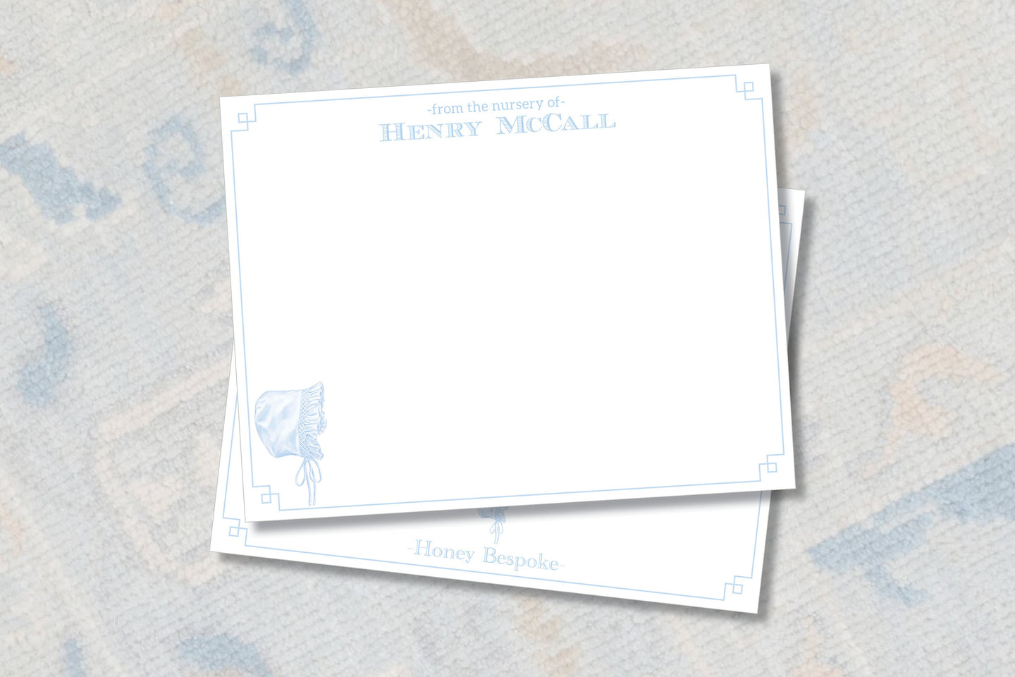 Blue Bonnet Baby Stationery