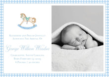 Load image into Gallery viewer, Rocking Horse Birth Announcement
