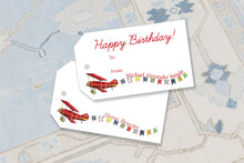 Load image into Gallery viewer, Red Airplane Gift Tags

