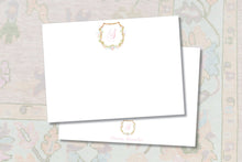 Load image into Gallery viewer, Watercolor Crest Grandmillennial Stationery
