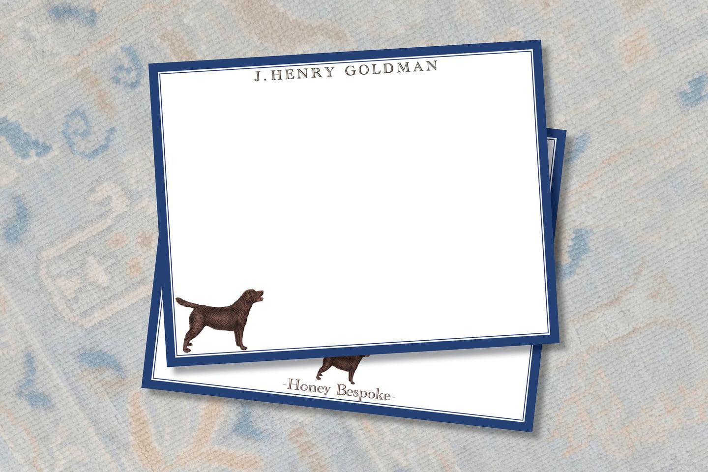 Personalized Chocolate Labrador Stationery