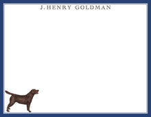 Load image into Gallery viewer, Personalized Chocolate Labrador Stationery
