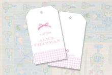 Load image into Gallery viewer, Pink Bow Baby Gift Tags
