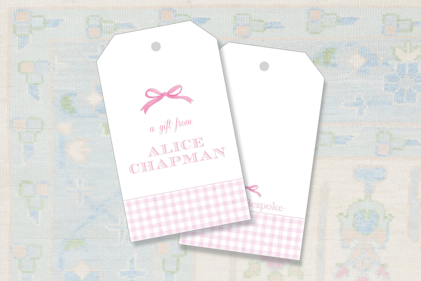 Pink Bow Baby Gift Tags