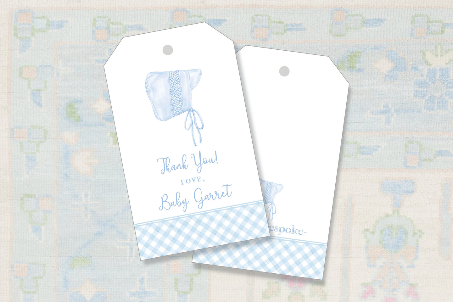 Baby Bonnet Gift Tags