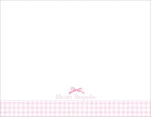 Load image into Gallery viewer, Pink Bow and Gingham Stationery
