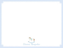 Load image into Gallery viewer, Personalized Baby Boy Rocking Horse Stationery
