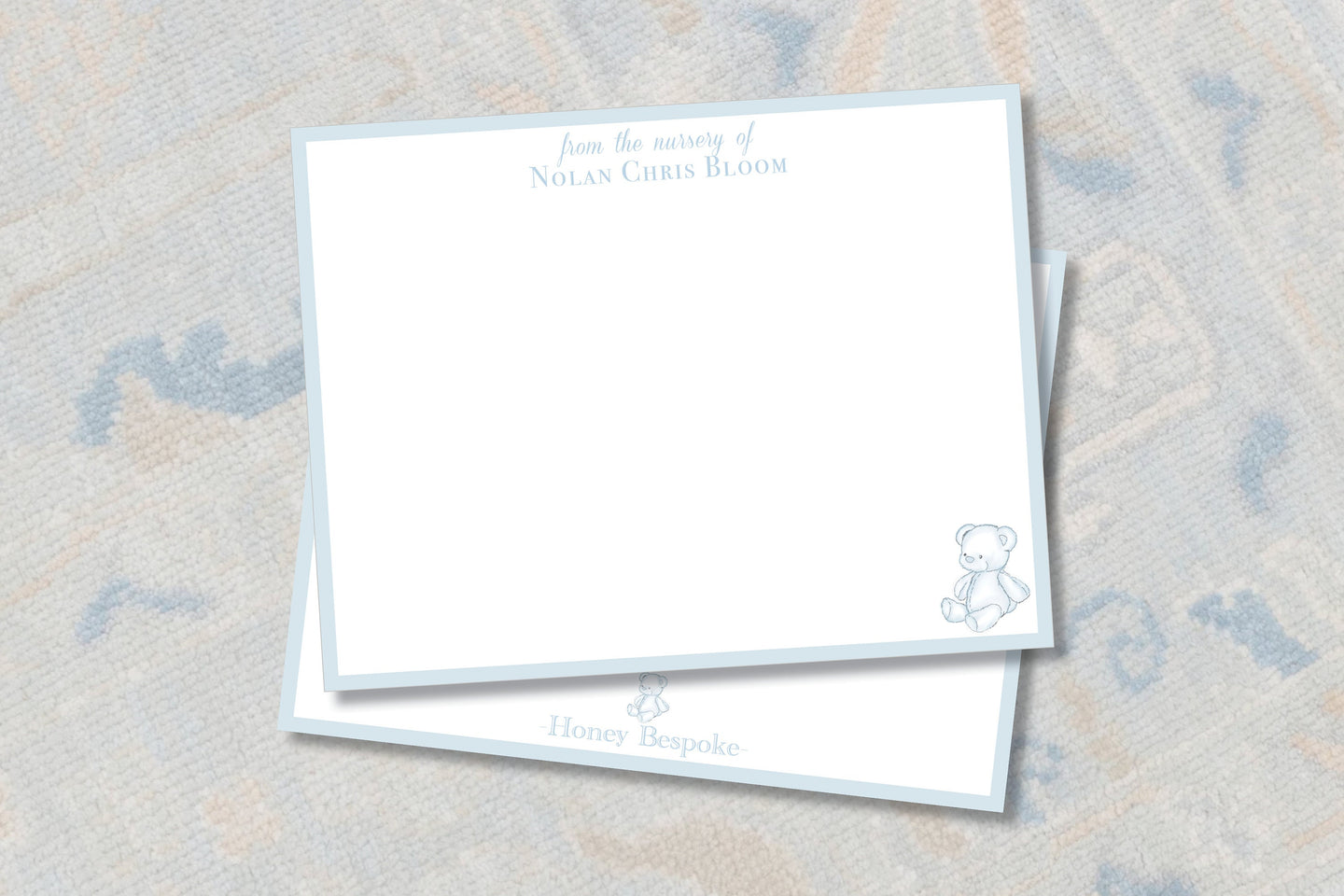 Blue Teddy Bear Stationery