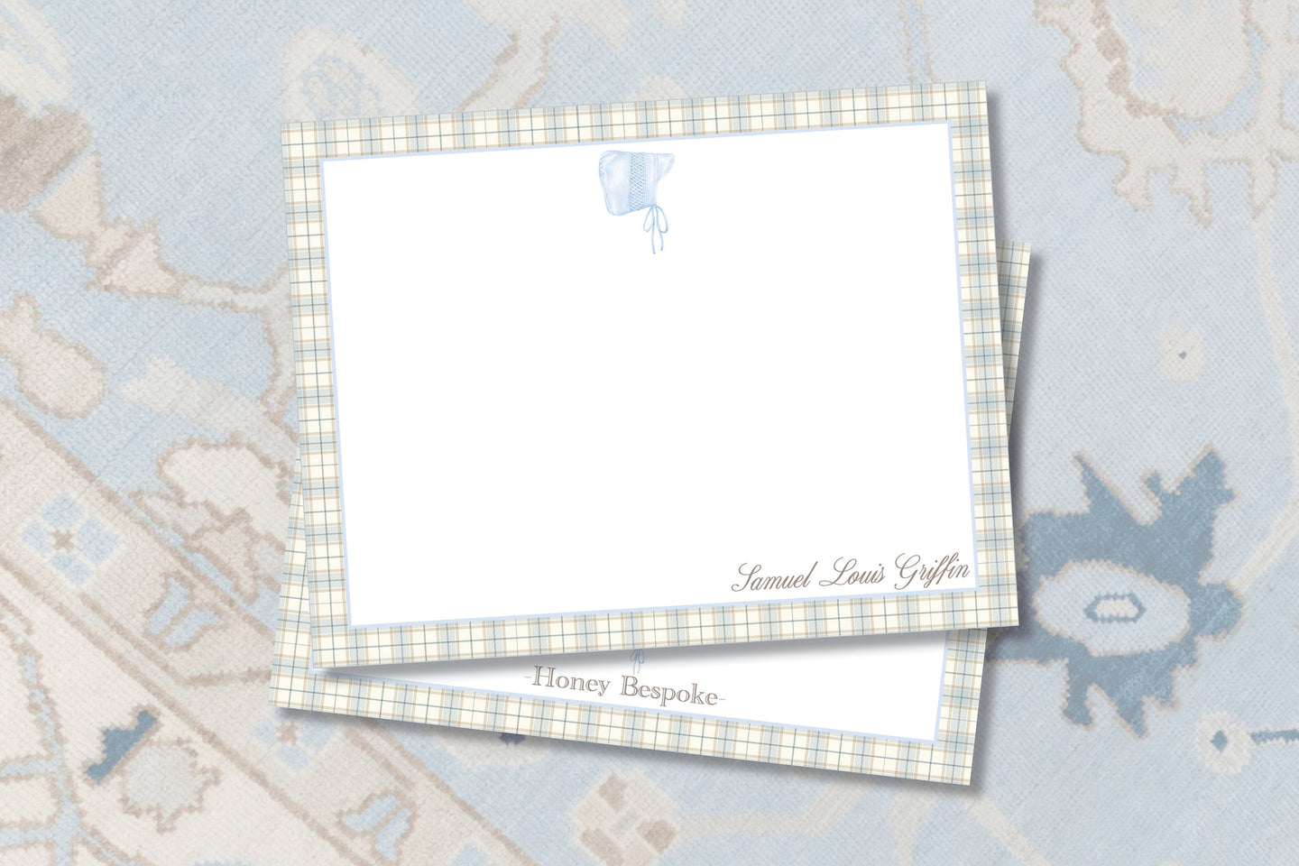 Preppy Plaid Boy Stationery