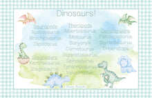 Load image into Gallery viewer, Personalized Laminated Dinosaur Placemat
