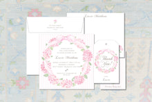 Load image into Gallery viewer, Grandmillennial Hydrangea Watercolor Floral Baby Shower Invitation
